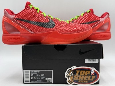 DS New Nike Zoom Kobe 6 Protro Reverse Grinch 2023 Size 10 Authentic Red Bryant 