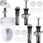 4pcs Toilet Seat Hinge Bolt Screw Set Spare Parts Stainless Steel Toilet Lid