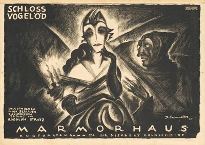 Vintage expressionistische Wandkunst dramatisches gotisches Design Got