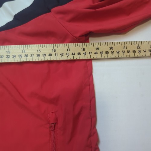 Nike Boys Red Black Zip Up Track Jacket Size L 14-16 Hoodie Windbreaker Pockets - Picture 10 of 15