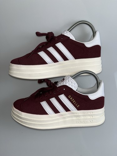 Adidas gazelle bold, Burgundy/white/cream, size 4.5. Good condition - Picture 3 of 7