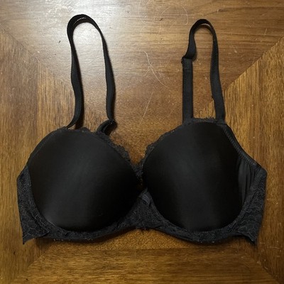 Victoria s Secret Dream Angels Lined Demi Bra Black Lace Underwired Women s 32D