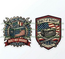 Built Not Bought Vinyl Decal Sticker 2 Pack I