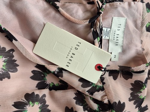 Camicia tunica Ted Baker Harlynn cravatta manica divisa oversize taglia 2 - uk 10 - Foto 10 di 15