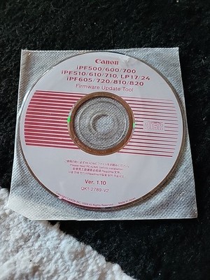 Canon IPF 500/510/600/605/610/700/710/720/810/820/LP Firmware Update Tool. DVD