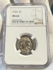 1925 Buffalo Nickel 5C NGC MS64 BLAZER!