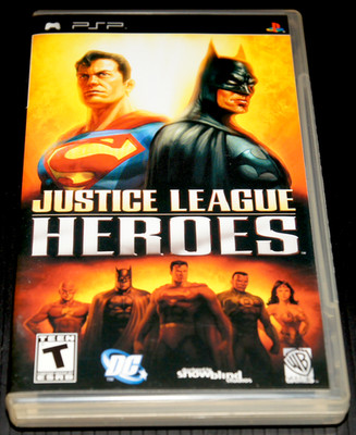 SONY PSP PLAYSTATION PORTABLE JUSTICE LEAGUE HEROES BATMAN SUPERMAN WONDER WOMAN