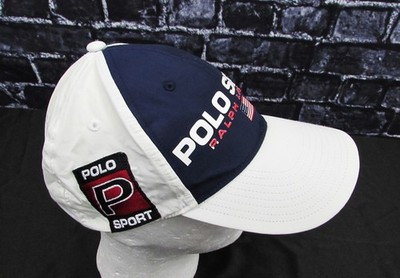 Ralph Lauren Polo Sport USA Flag Cruise Navy White Baseball