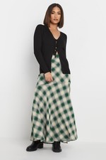 PixieGirl Petite Women's Blurred Check Maxi Skirt