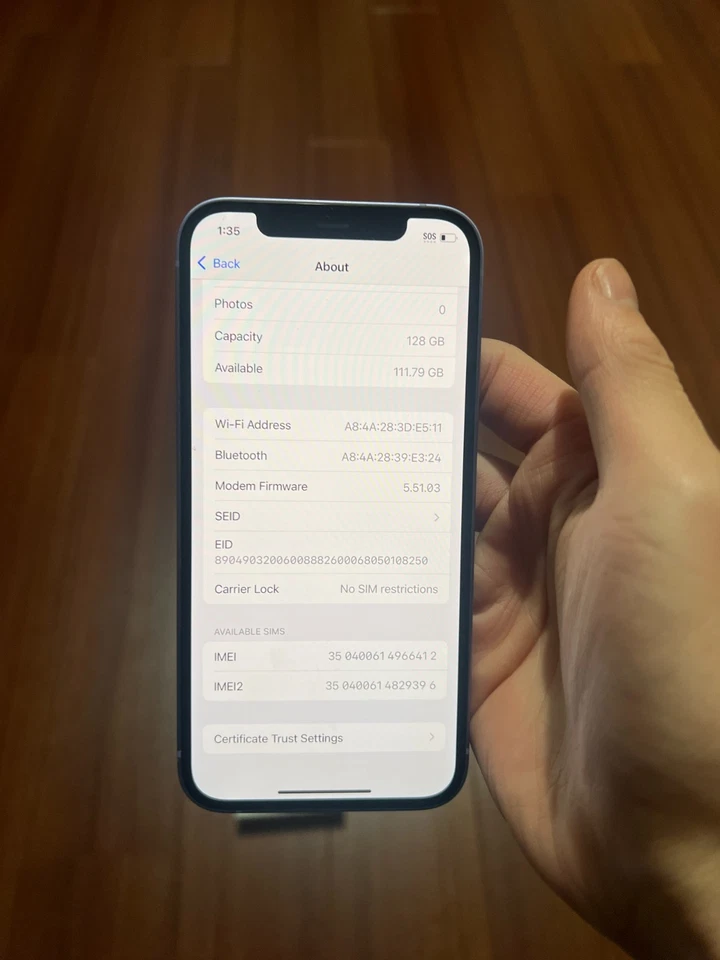 iPhone 12 - 128 GB - 90% Battery - Purple (Unlocked) Apple - Image 2 of 4