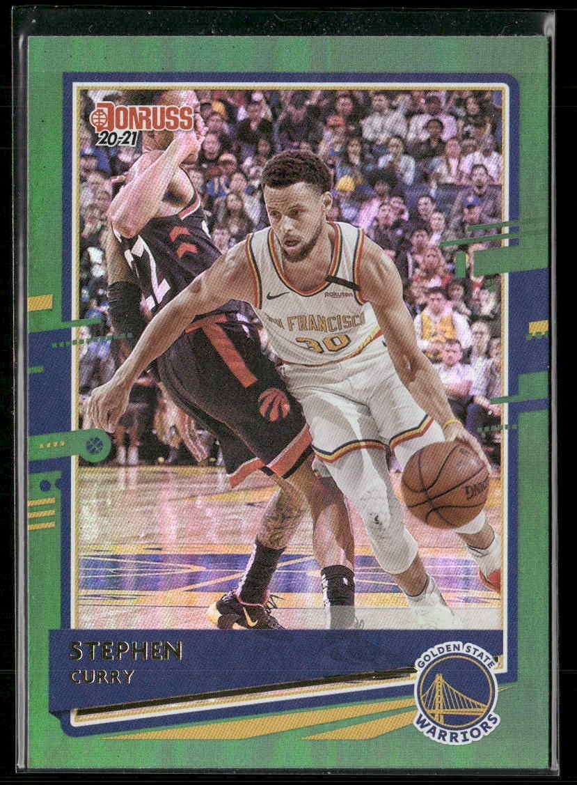 2020-21 Panini Donruss STEPHEN CURRY #41 Green Flood Golden State Warriors