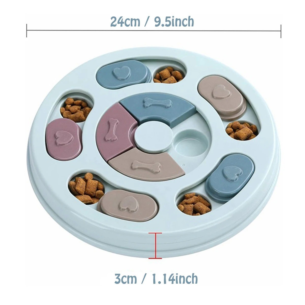 Dog Puzzle Feeder Toy for Small Dogs Treat Dispenser IQ Training Slow Food Bowl