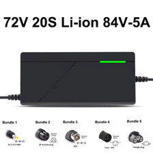 72V 5A Charger 20S Lithium Ion Battery Pack 84V Fast Charging EU US Plug Cooling