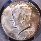 1969 D Kennedy Half Dollar PCGS MS66, Toned, FREE SHIPPING