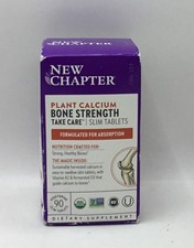 9/26 New Chapter Plant Calcium Bone Strength 90 Vegetarian Slim Tablets Exp 9/26