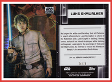 2021 Topps Chrome Star Wars Galaxy Prism Refractor 74/75 #34 Luke Skywalker