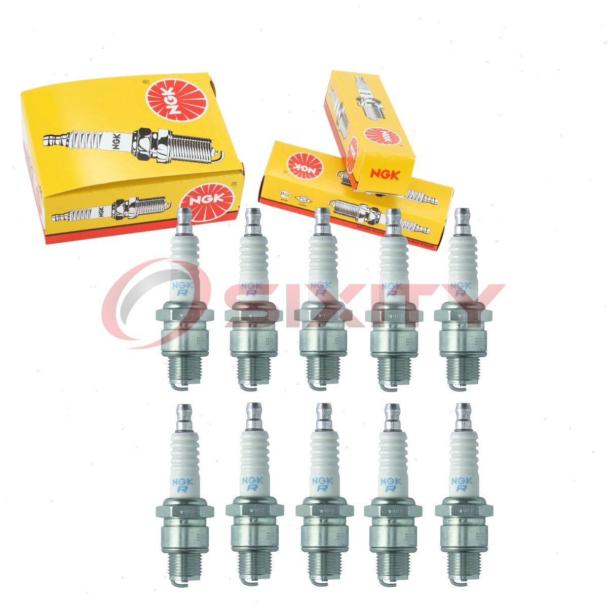 10 pc NGK 1468 BR8HS-10 BLYB Standard Spark Plugs for TR24-10 QL78C E8RC cr