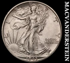1943-S Silver Walking Liberty Half Dollar - Choice Gem Brilliant Unc++++  #J8177