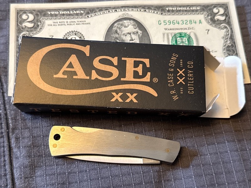 Case xx Executive Lockback Knife Brushed Stainless Steel Stainless Pocket 00004