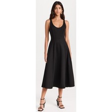 NWT Reformation Sleeveless Scoop Neck Mikol Knit Midi Dress Black Womens XS