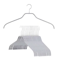 Mawa, 41F Silhouette Steel Anti-Slip Clothing Hanger, Set of 15, Silver