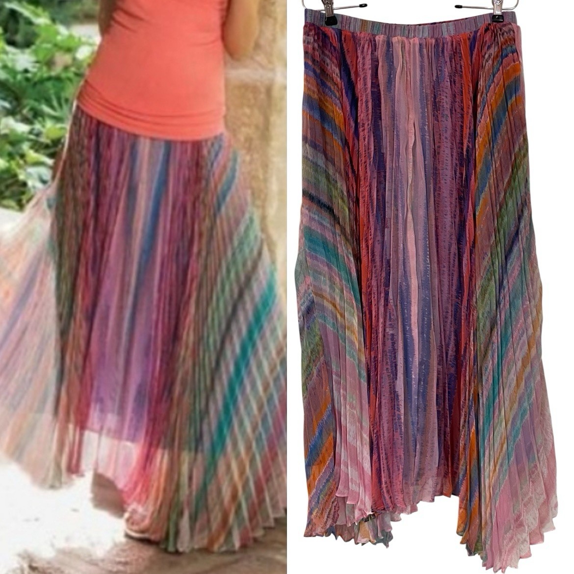 Soft Surroundings Multicolor Pleated Pull On Hank… - image 6