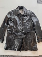 Wilsons Leather 1X Black Jacket Thinsulate Ultra Insulation 5 Button Belted Coat