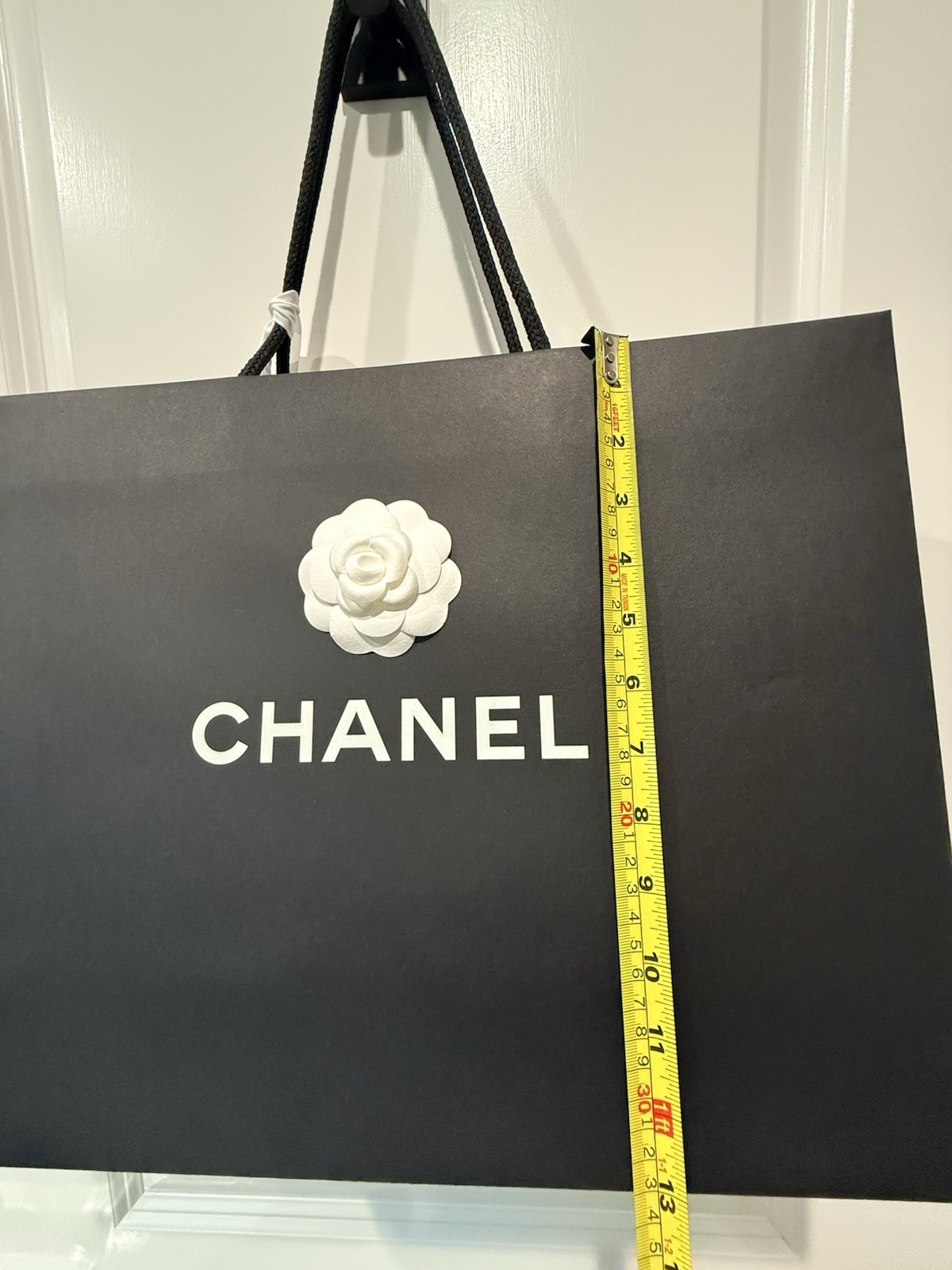Chanel Paper Shopping Bag With Camellia & Ribbon (authentic) ~16.5”x13”x6” thumbnail 3