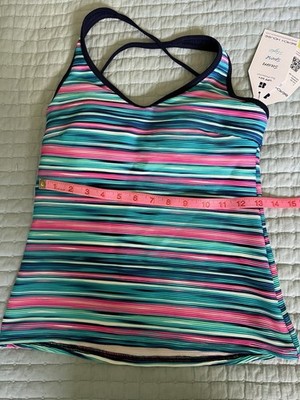 Beach House   Tankini Top Size 4 pink/blue New W/tags