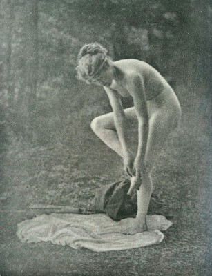 Aktstudie ''Nach dem Bad'' 1919 von Louis J Steele 1842-1918