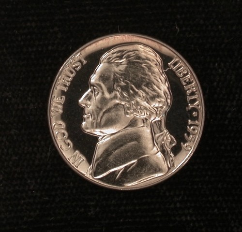 1959 5c HIGH GRADE FROSTED PROOF!!!!! ATTRAKTIVER MÄSSIGER FROST!!!!!
