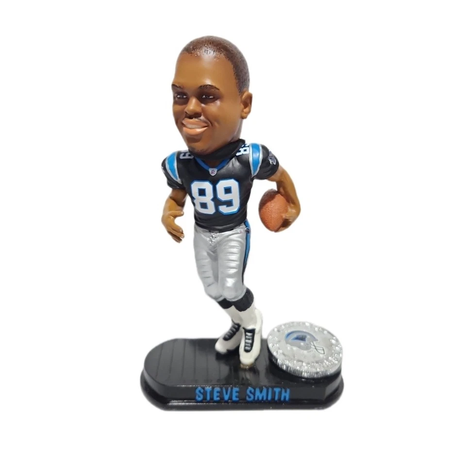 Bobblehead Steve Smith Carolina Panthers Forever Collectibles - Hecho solo en 2000 Foto 2 de 4