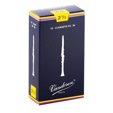 Vandoren Traditional Bb Clarinet Reeds Strength 2.5 Box of 10