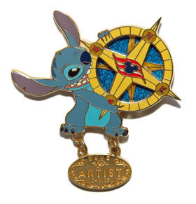 2929.海外ディズニークルーズラインピンアーティストチョイス アリエル2005 Disney DCL June Stitch with Compass Pin | eBay