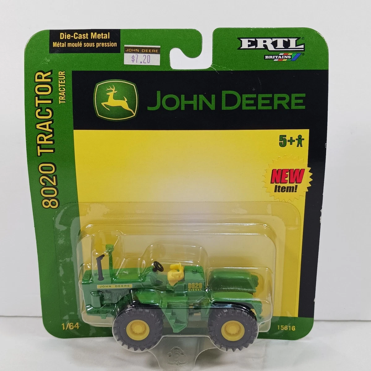 NIP Ertl Britians 1 64 Scale Diecast John Deere 8020 Tractor 15616