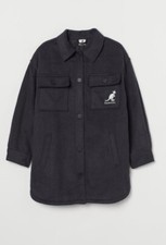 Kangol X h&m oversized twill shacket shirt jacket size XS
