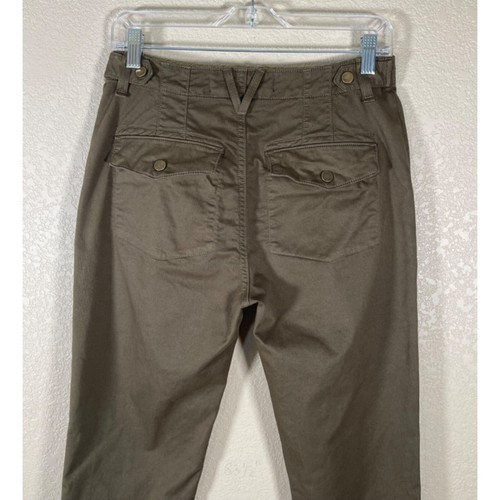 Pantalones ajustados Veronica Beard ADRINA tiro medio para mujer talla 25/0 verde militar - Imagen 9 de 10