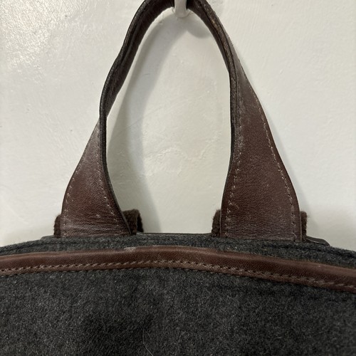 SUTOR MANTELLASSI Bag Backpack Drawstring Wool Gray Made In Italy GUC - Picture 14 of 17