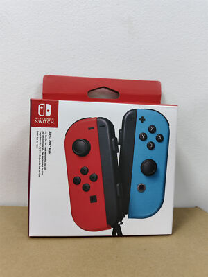 Nintendo Switch Joy-Con Controller with Straps, Neon Red/Neon Blue, Brand New