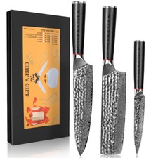 3 Stk.Damastmesser Set VG10-Kernstahl mit 67 ...