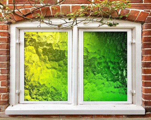 3D Green Texture D572 Window Film Print Sticker Cling Stained Glass UV Block Amy - Picture 2 of 11