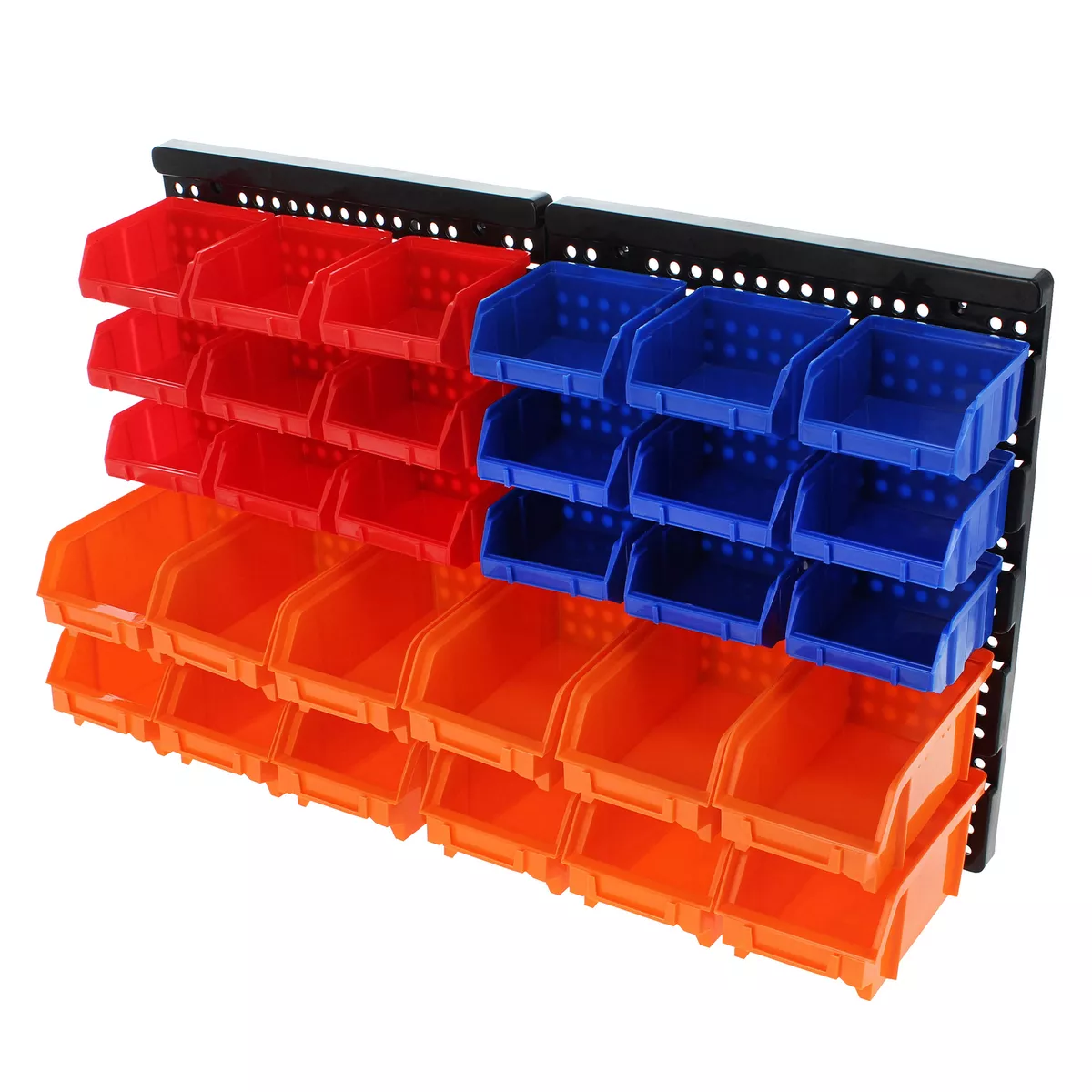 ABN Screw Organizer Wall Mounted Storage Bins - 30pc Small Parts