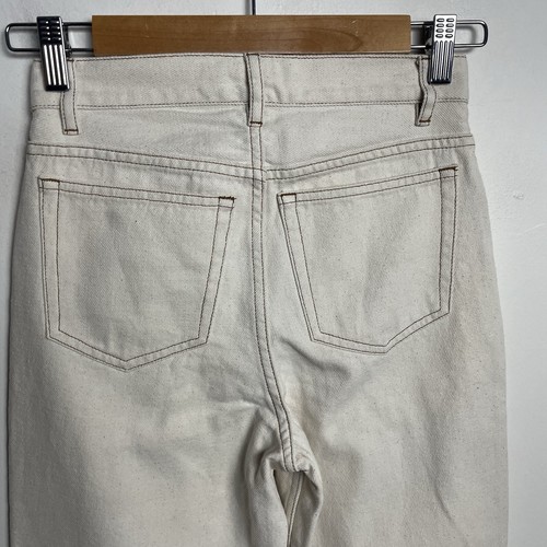 APC Martin Jeans Size 24 Womens Ecru Beige Wide Leg New - Picture 8 of 9