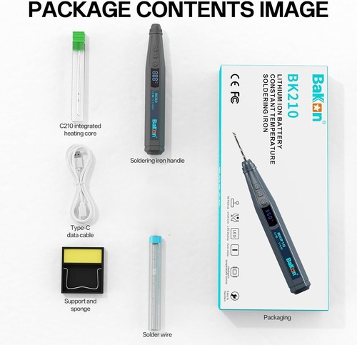 Kit de Soldador Eléctrico Inalámbrico BK210 3200mAh Pluma con Pr... - Imagen 7 de 9