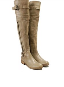 ivory over the knee boots