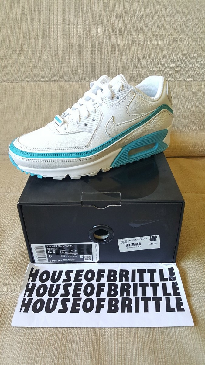 Undefeated Nike Air Max 90 White Blue Fury Size 6.5 | eBay