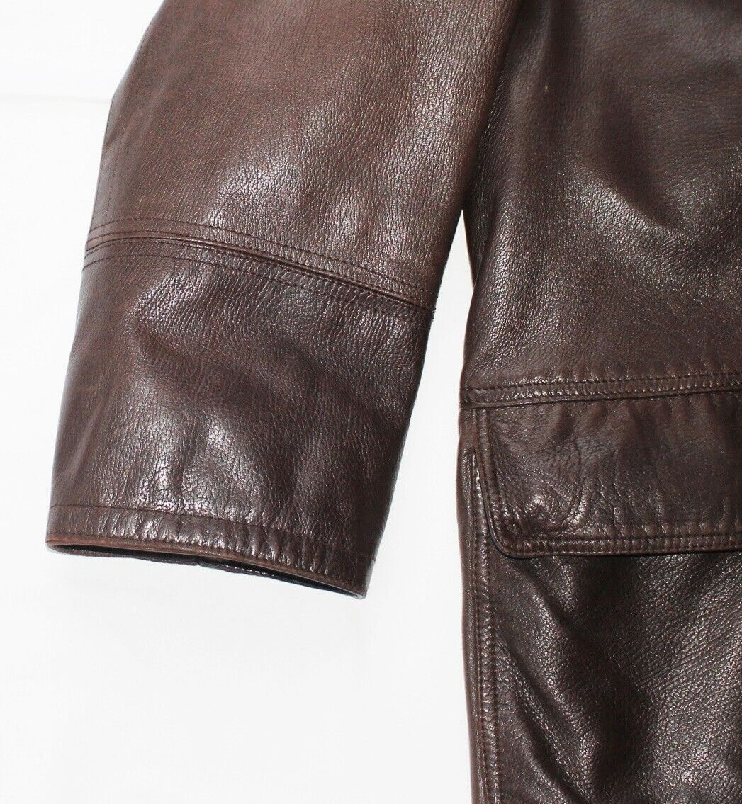 Salvatore Ferragamo LEATHER FIELD JACKET Men Large L 42 EU 52 