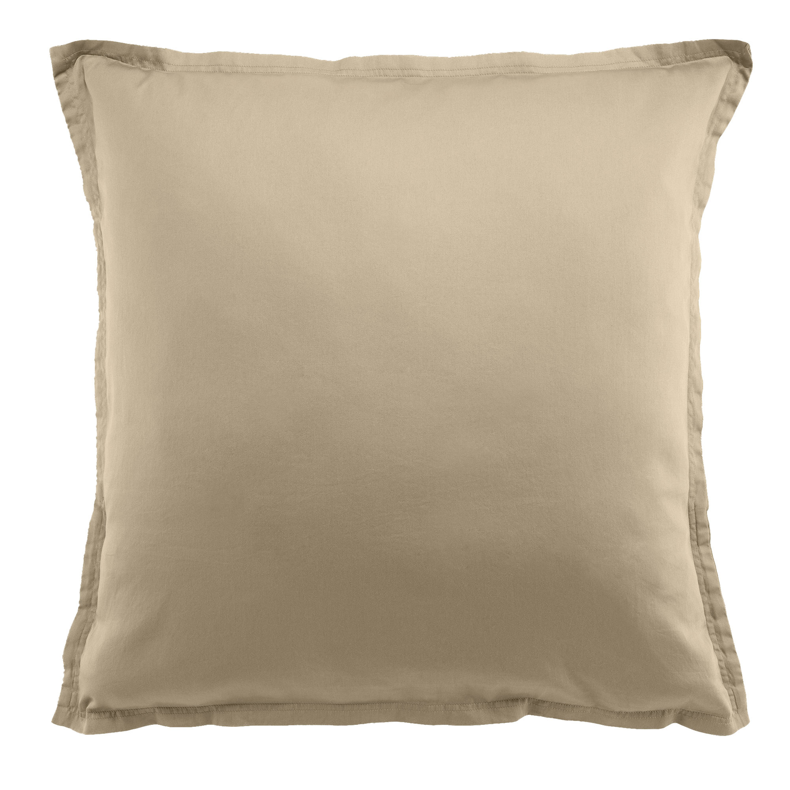 Taie d'oreiller 65x65 cm satin de coton beige pour une chambre cocooning chaleureuse