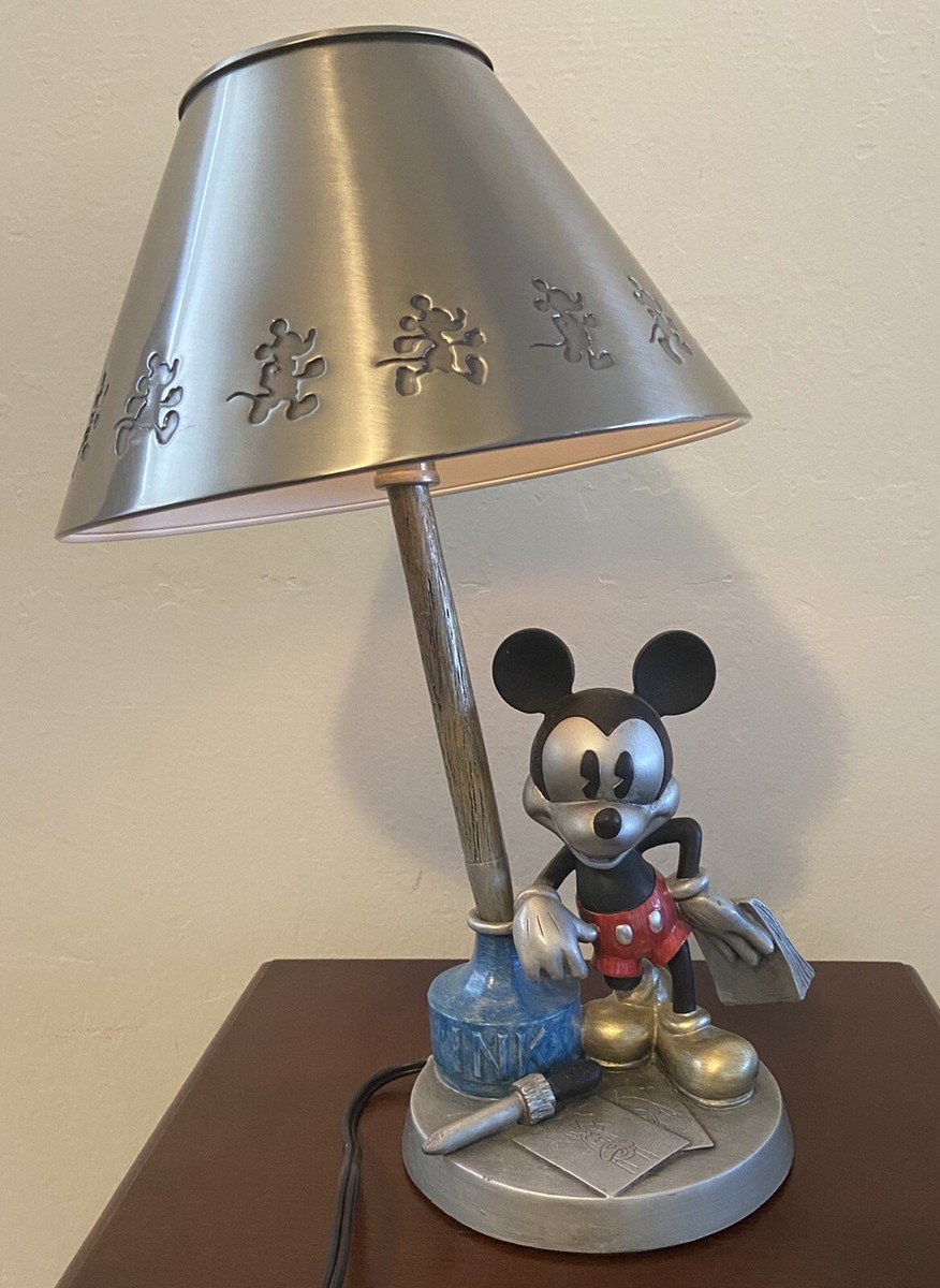 DISNEY MICKEY MOUSE AT THE INK WELL TABLE LAMP - Rare | eBay