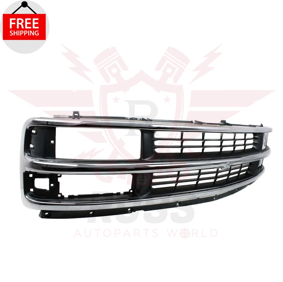 New Front Grille Assembly Chrome For 1996-02 Chevrolet Express 3500 Express 1500 - Изображение 3 из 4